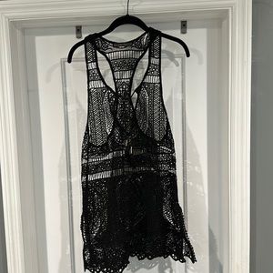 Black Knitted Abercrombie Swim Cover Up